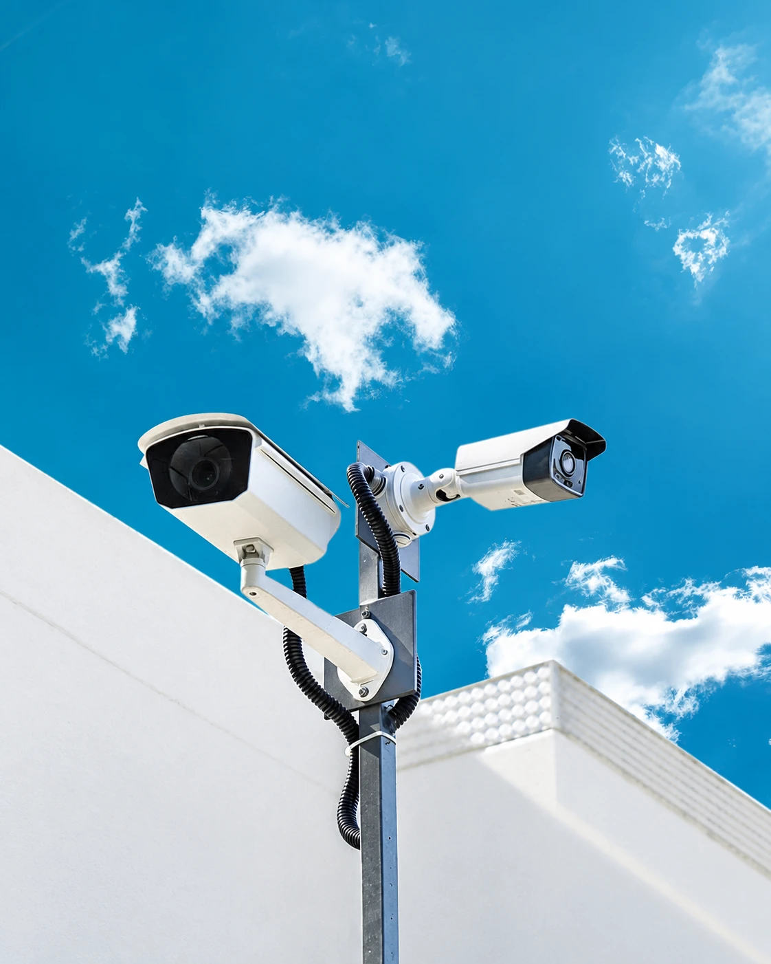 IP dome camera on a bracket